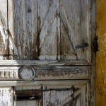 old wooden door with lead paint