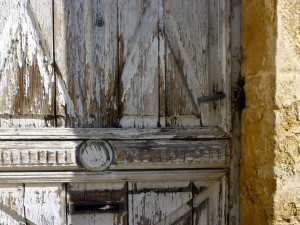 old wooden door with lead paint